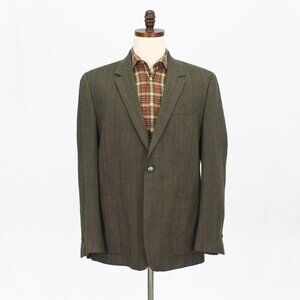 Original Penguin 46R Brown Blazer Sport Coat Jacket 1-Button Stripe T885